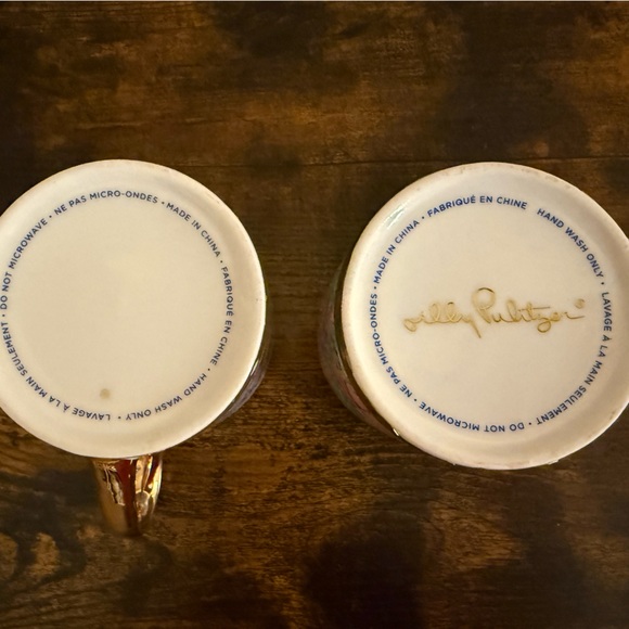 Lilly Pulitzer Colorful Floral Mugs with Gold Accents - Picture 5 of 8